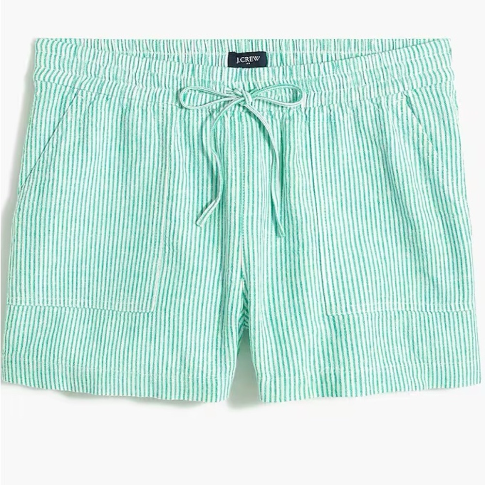 J. Crew Striped Linen-blend Drawstring Boxer Short